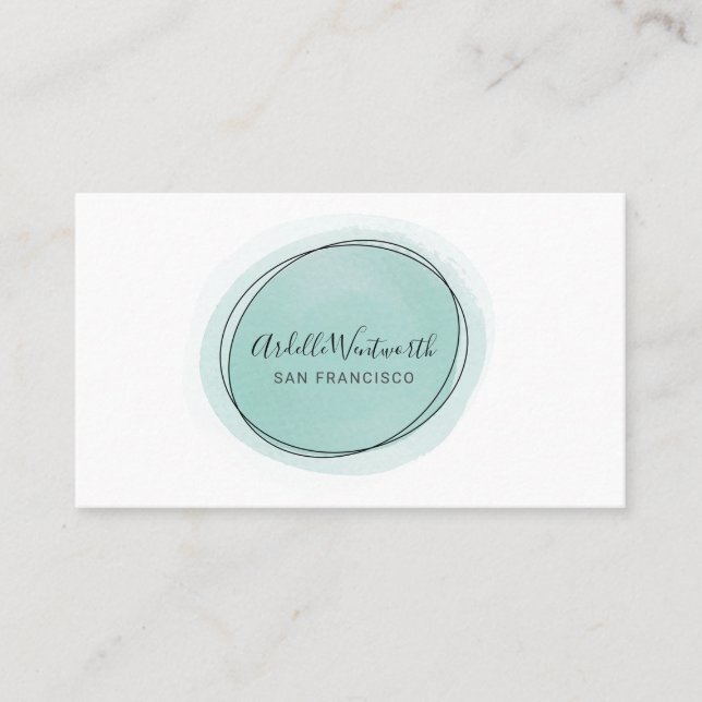 Pale Sea Green Beauty And Fashion Business Card (Front)