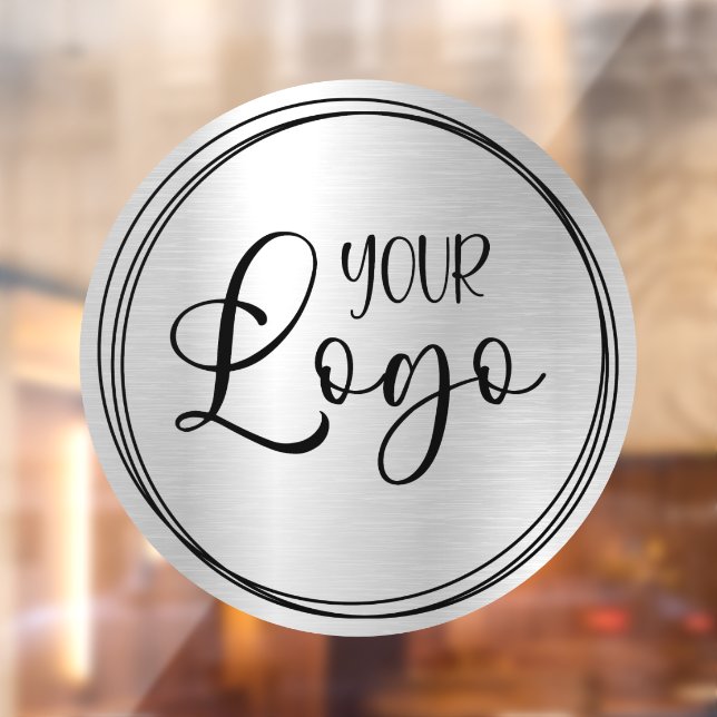 Pale Silver Grey Metallic Look Circle Logo (Sheet 2)