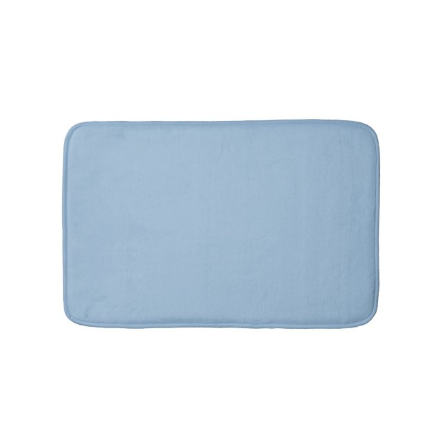 Pale Sky Blue Solid Colour Print Bath Mat (Front)