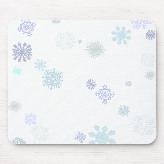 Pale Snowflakes Mouse Pad (Front)