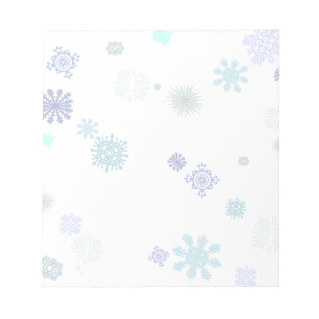 Pale Snowflakes Notepad (Front)