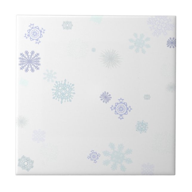 Pale Snowflakes Tile (Front)