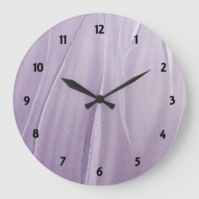Pale Soft Lilac Large Clock (Front)