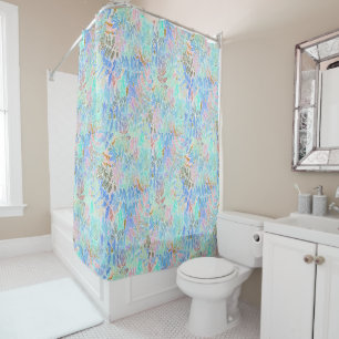 Pale Sugared Leaves Shower Curtain