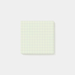 Pale Teal Chequered Pattern Soft Grid Design Post-it Notes