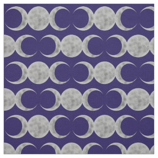 Pale Triple Moon Choose Your Own Background Colour Fabric
