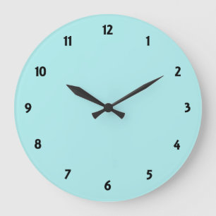 Pale Turquoise Large Clock