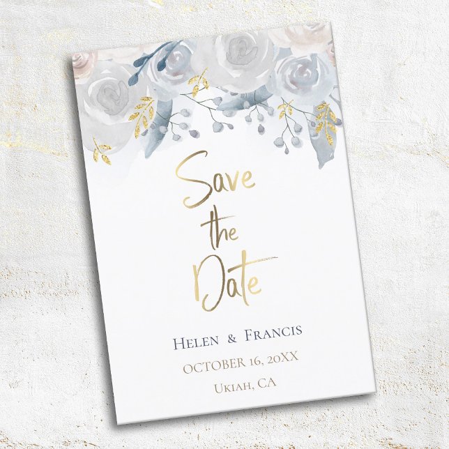 pale watercolor flowers Save the date Invitation (Creator Uploaded)