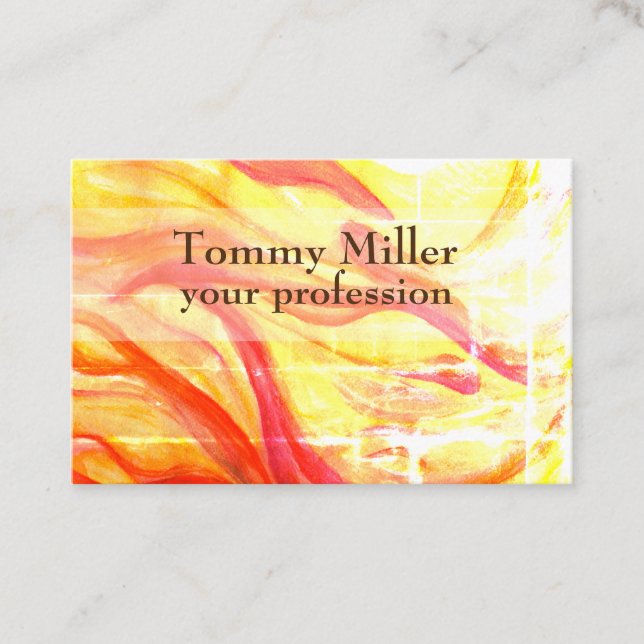 Pale  Watercolor Trendy Professional Business Card (Front)