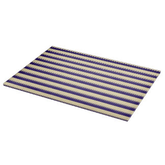 Pale Yellow and Blue Beach Stripe Cutting Board