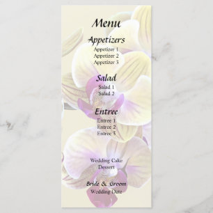 Pale Yellow and Magenta Phalaenopsis Orchids Menu