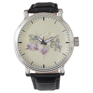 Pale Yellow and Magenta Phalaenopsis Orchids Watch