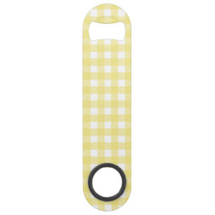 Pale yellow and white gingham