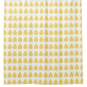 Pale Yellow Asian Moods Buddah Boys Shower Curtain