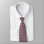 Pale Yellow, Black and Purple Stripes Tie<br><div class="desc">Abstract digital art of pale yellow,  black and purple stripes.</div>