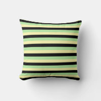 Pale Yellow, Black and Soft Green Stripes