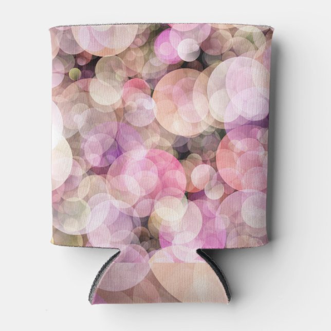 Pale Yellow Bubbles: Elegant Decor Can Cooler (Front)