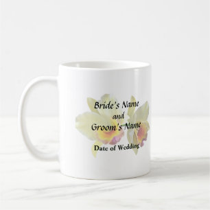 Pale Yellow Cattleya Orchids Wedding Products Coffee Mug