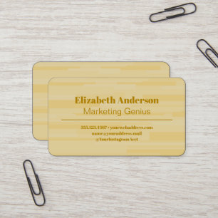 Pale Yellow Modern Minimalist Business Card