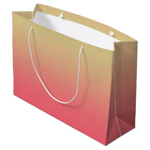 Pale Yellow Pale Pink Gradient Large Gift Bag