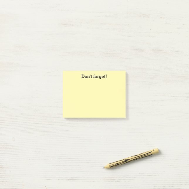Pale yellow Post It notes | Custom office supplies (On Desk)