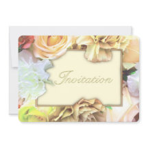 Pale Yellow Rose Birthday Party Invitation
