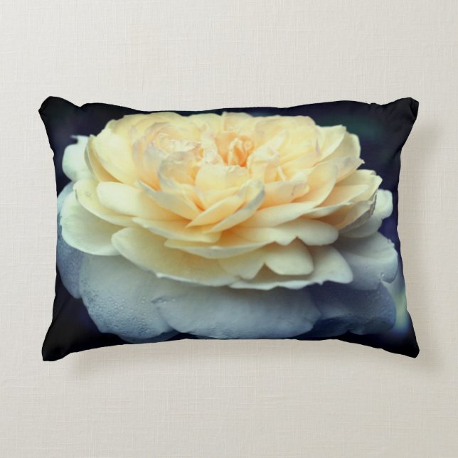Pale Yellow Rose In Bloom  Decorative Cushion (Front)