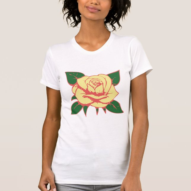 Pale Yellow Rose T-Shirt (Front)