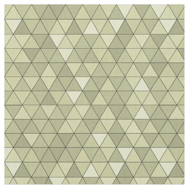Pale yellow triangles Geometric craft Fabric (Close Up)