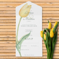 Pale Yellow Tulip Solo Modern No Dinner