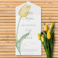 Pale Yellow Tulip Solo Modern No Dinner w/ Details