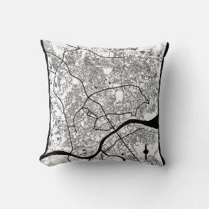 Palembang Indonesia City Map Cushion