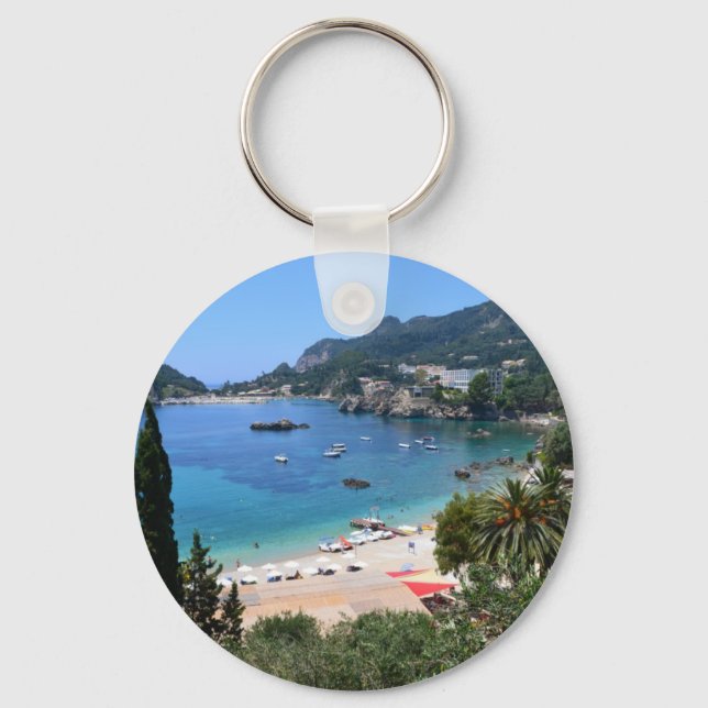 Paleokastritsa Greece Key Ring (Front)