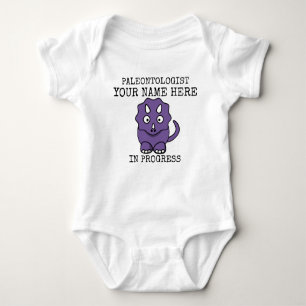 Paleontologist In Progress Customizable Baby Bodysuit