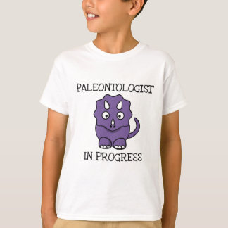 Paleontologist In Progress Purple Triceratops Boys T-Shirt