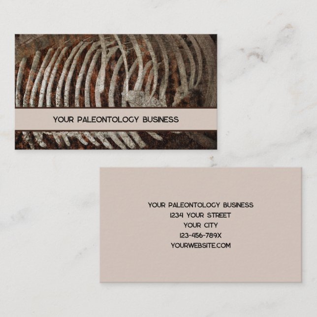Paleontologist Whale Bones Skeleton Business Card (Front/Back)