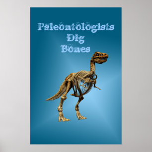 Paleontologists Dig Bones Poster