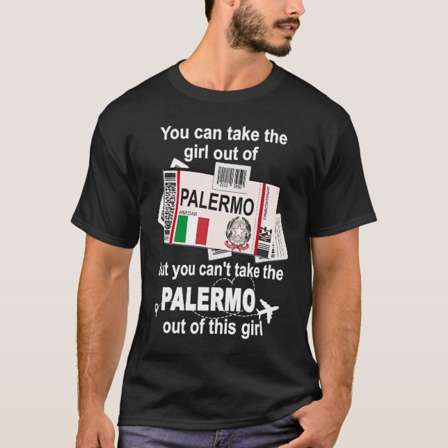 Palermo Boarding Pass  Palermo Girl  Palermo T-Shirt (Front)