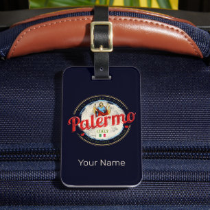 Palermo Capital Of Sicily Italy Vintage Souvenir Luggage Tag