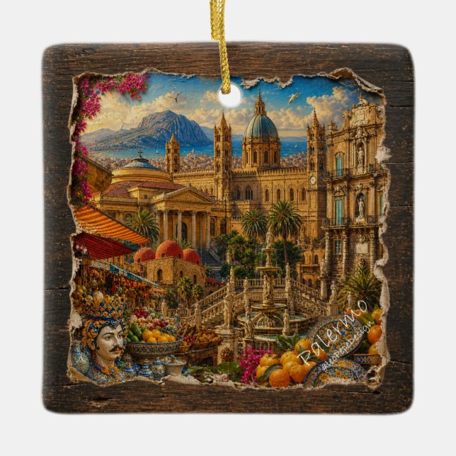 PALERMO,  CERAMIC ORNAMENT (Front)