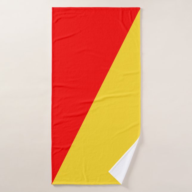 Palermo city flag italy symbol Sicily sicilia ital Bath Towel (Bath Towel)