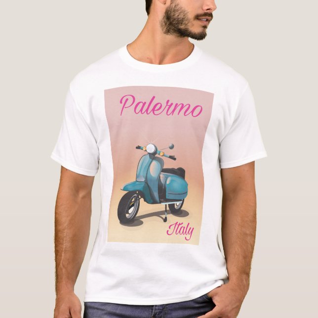 Palermo Italy Scooter poster T-Shirt (Front)