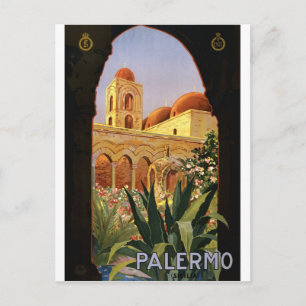 Palermo Sicilia Italy Vintage Travel Postcard