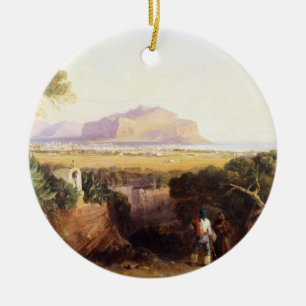Palermo, Sicily, 1847 (oil on canvas) Ceramic Tree Decoration