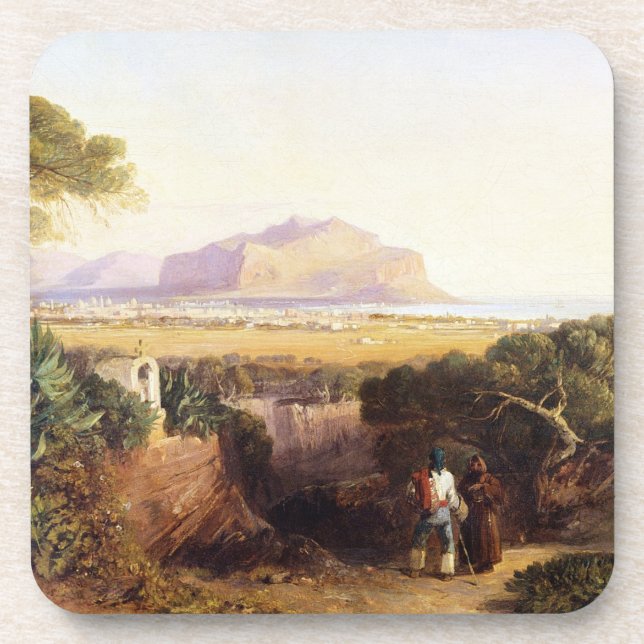 Palermo, Sicily, 1847 (oil on canvas) Coaster (Front)