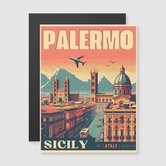 Palermo sicily italian vintage souvenir gifts (Front/Back)
