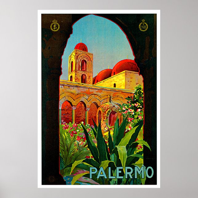 Palermo Sicily Italy Travel Art Poster (Front)