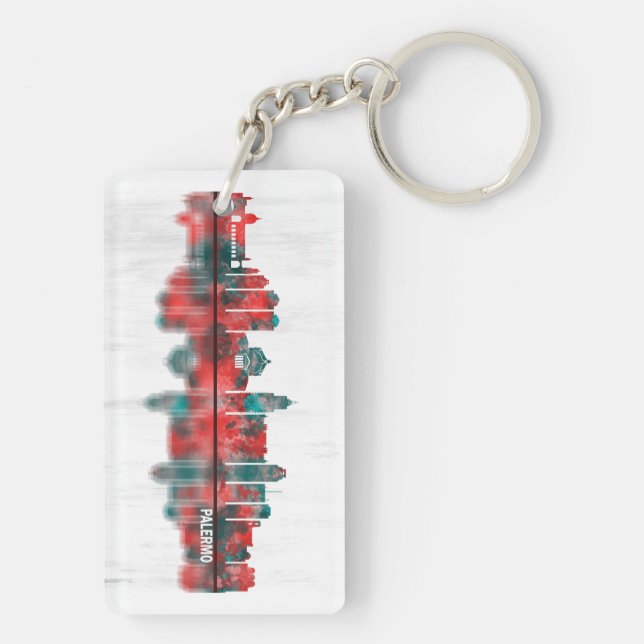 Palermo Skyline Key Ring (Back)