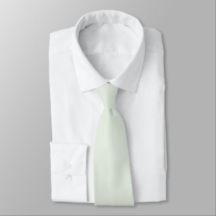 Palest Sage Green Hidden Initials Solid Colour Tie