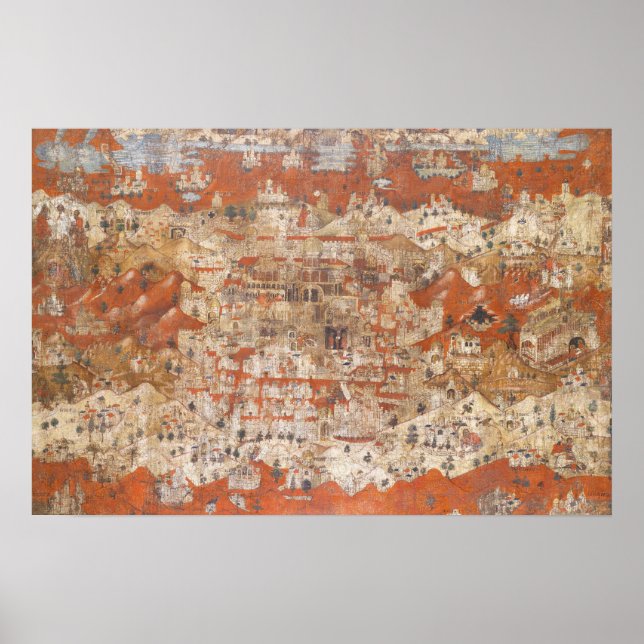 Palestine 15th Century Topography of the Holy Land Poster (Front)